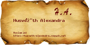 Husvéth Alexandra névjegykártya